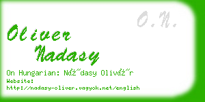 oliver nadasy business card